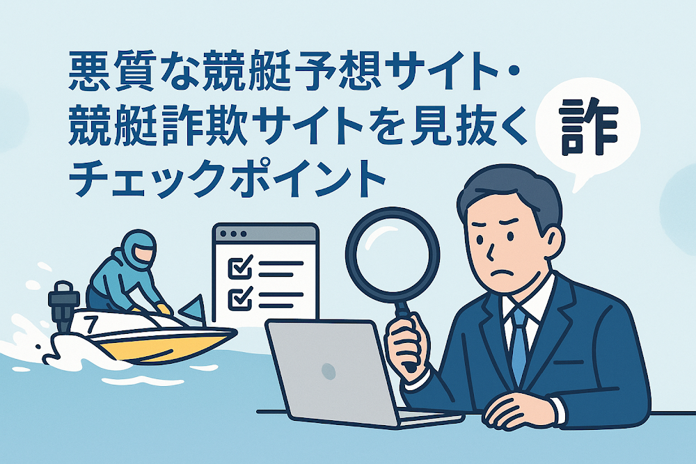 悪質な競艇予想サイト・競艇詐欺サイトを見抜くチェックポイント