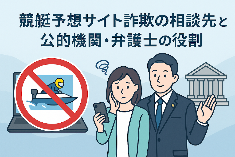 競艇予想サイト詐欺の相談先と公的機関・弁護士の役割