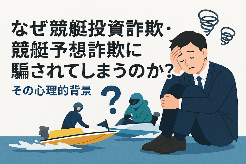 なぜ競艇投資詐欺・競艇予想詐欺に騙されてしまうのか?その心理的背景