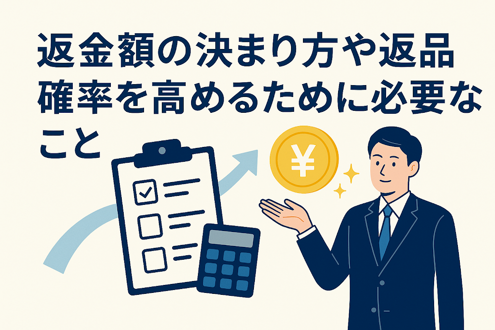 返金額の決まり方や返金確率を高めるために必要なこと