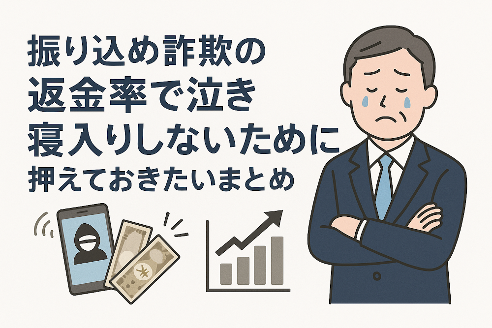 振り込め詐欺の返金率で泣き寝入りしないために押えておきたいまとめ
