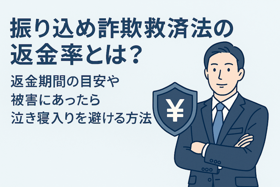 振り込め詐欺救済法の返金率とは？返金期間の目安や被害にあったら泣き寝入りを避ける方法