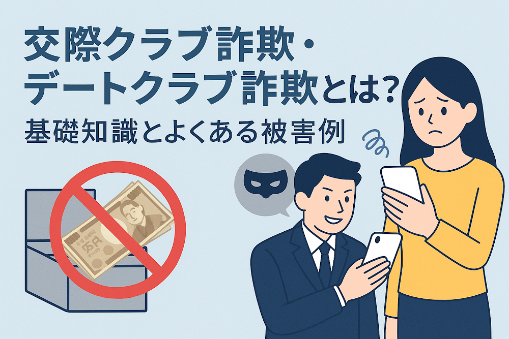 交際クラブ詐欺・デートクラブ詐欺とは？基礎知識とよくある被害例