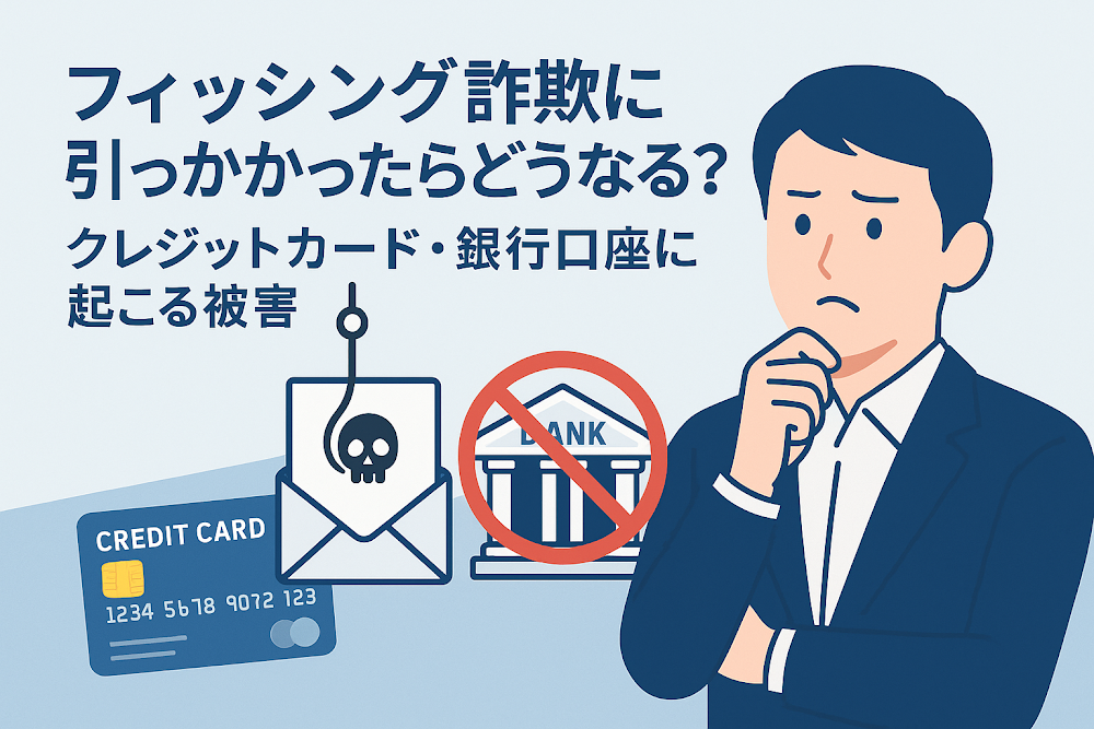 フィッシング詐欺に引っかかったらどうなる？クレジットカード・銀行口座に起こる被害
