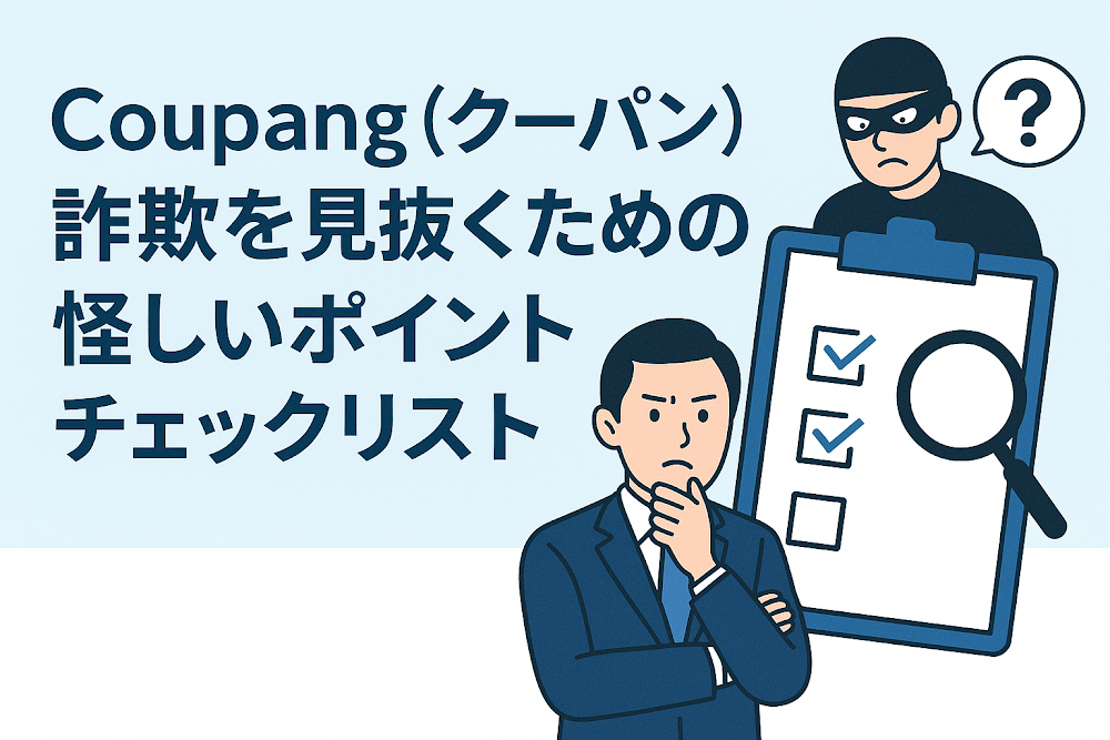 Coupang(クーパン)詐欺を見抜くための怪しいポイントチェックリスト