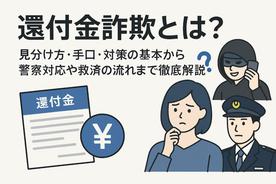 還付金詐欺とは？見分け方・手口・対策の基本から警察対応や救済の流れまで徹底解説
