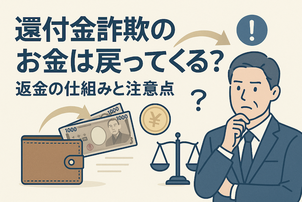還付金詐欺のお金は戻ってくる？返金の仕組みと注意点