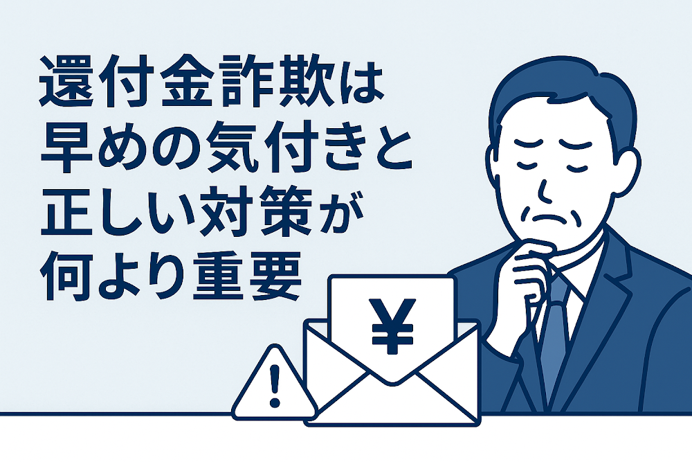 還付金詐欺は早めの気付きと正しい対策が何より重要