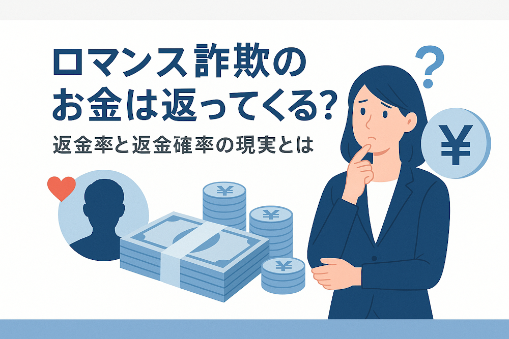 ロマンス詐欺のお金は返ってくる？返金率と返金確率の現実とは
