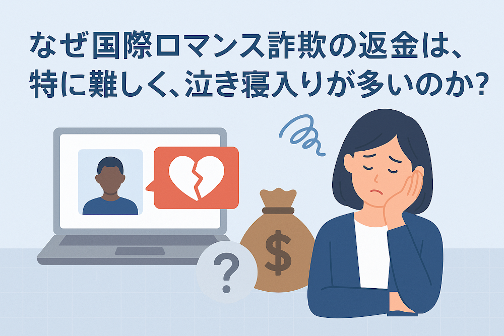 なぜ国際ロマンス詐欺の返金は特に難しく、泣き寝入りが多いのか？