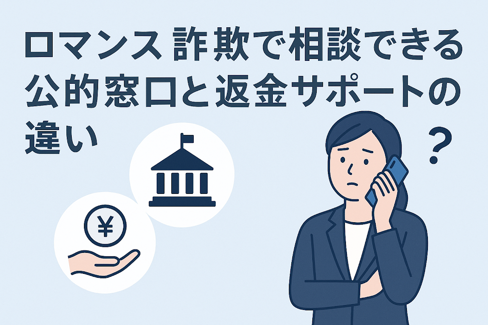 ロマンス詐欺で相談できる公的窓口と返金サポートの違い
