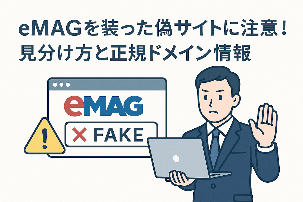 eMAGを装った偽サイトに注意！見分け方と正規ドメイン情報