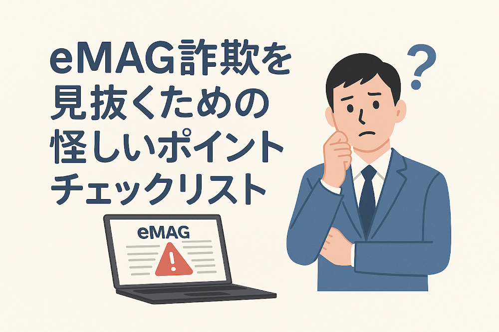 eMAG詐欺を見抜くための怪しいポイントチェックリスト