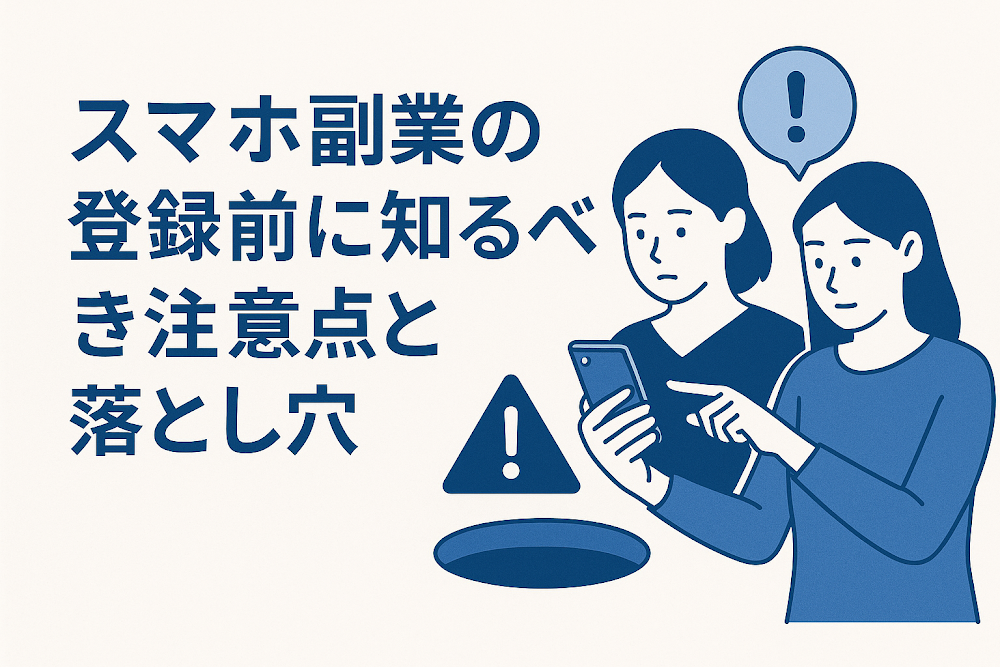 スマホ副業の登録前に知るべき注意点と落とし穴