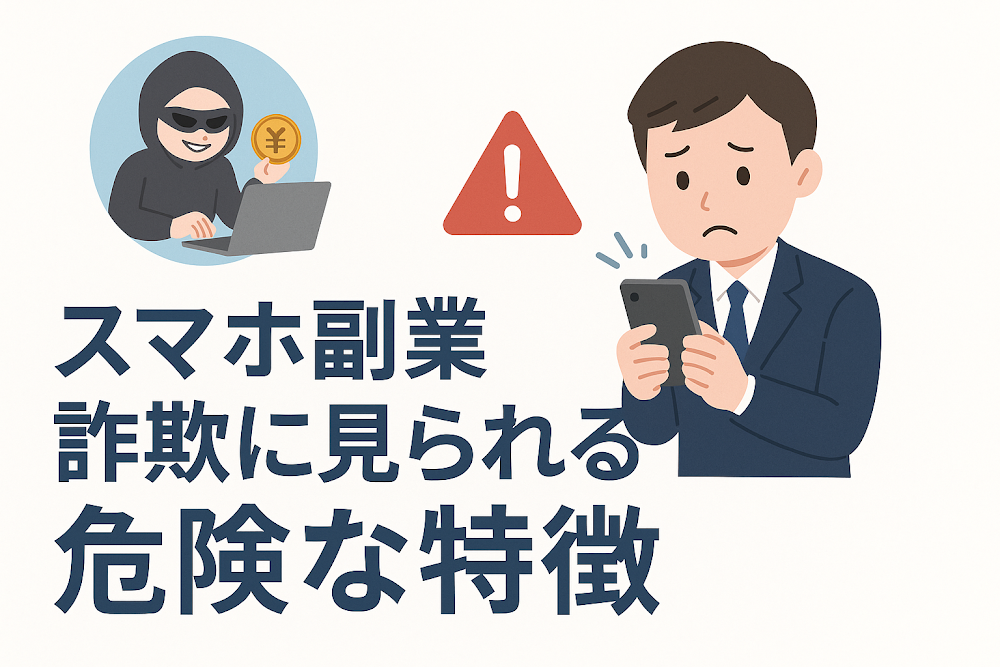 スマホ副業詐欺に見られる危険な特徴