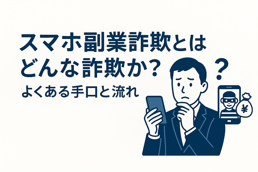 スマホ副業詐欺とはどんな詐欺か?よくある手口と流れ