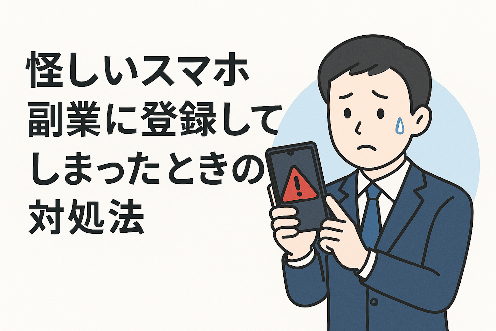 怪しいスマホ副業に登録してしまったときの対処法