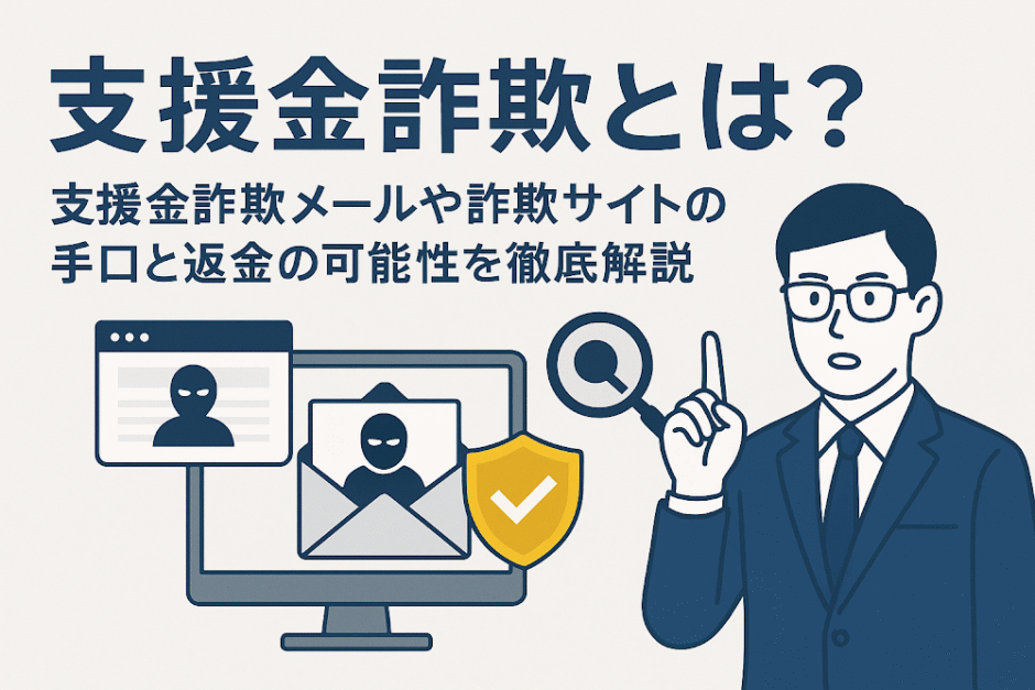 支援金詐欺とは？支援金詐欺メールや詐欺サイトの手口と返金の可能性を徹底解説