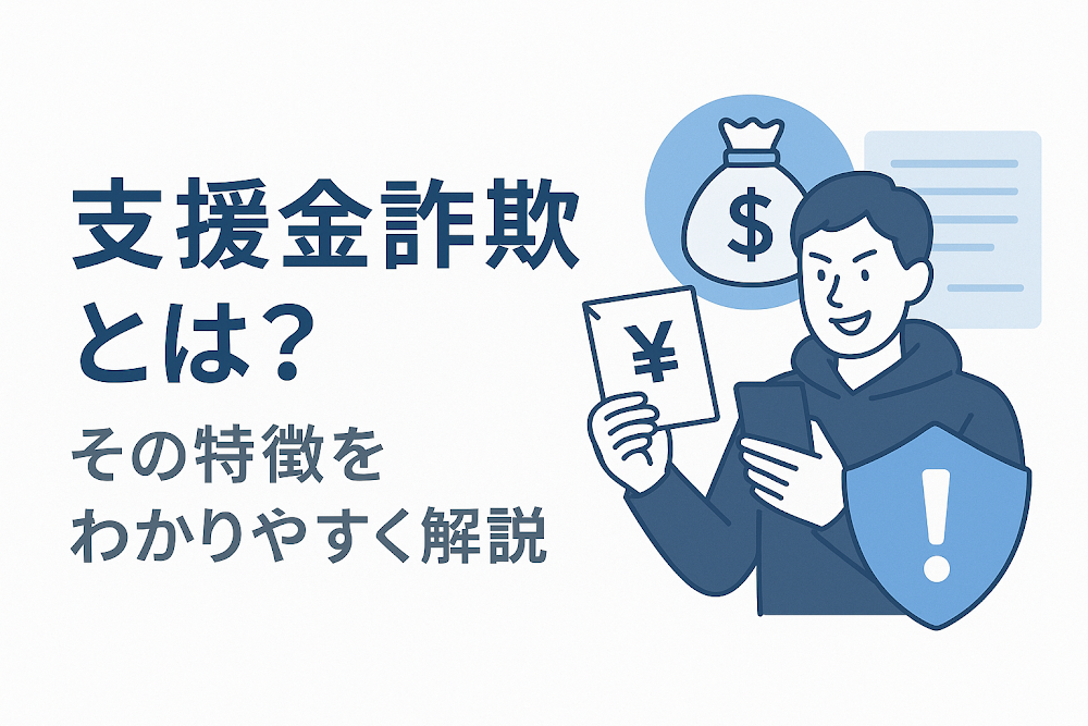 支援金詐欺とは？その特徴をわかりやすく解説