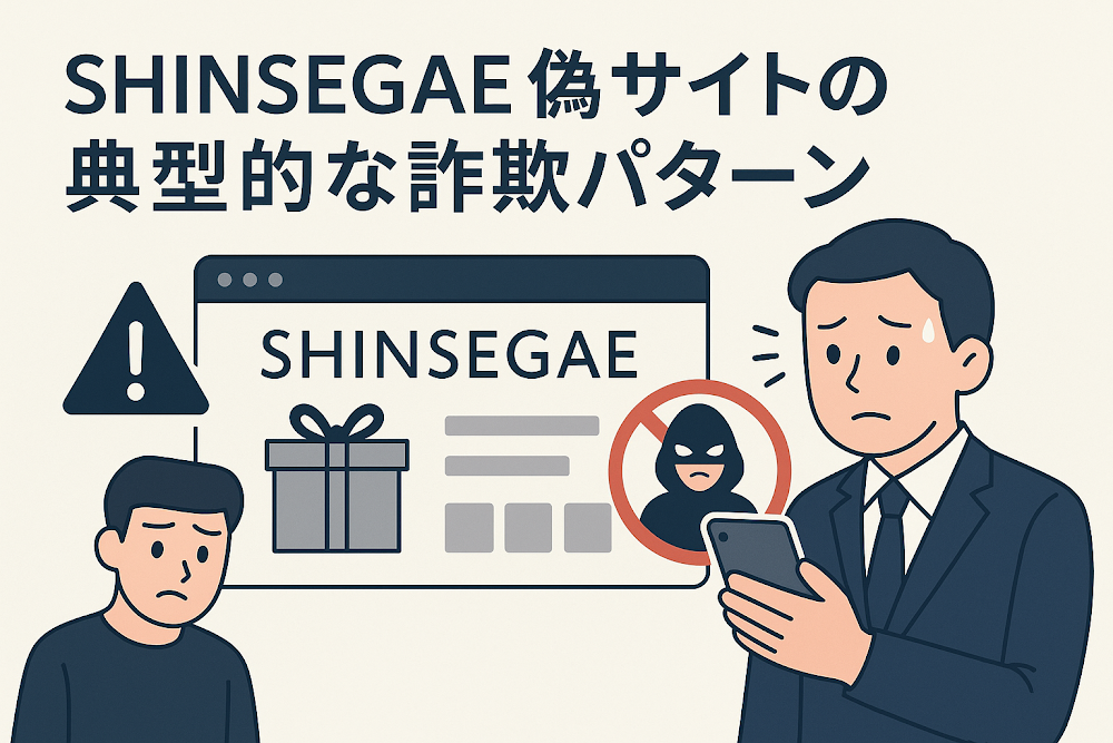 SHINSEGAE偽サイトの典型的な詐欺パターン