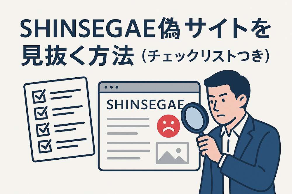 SHINSEGAE偽サイトを見抜く方法(チェックリストつき)