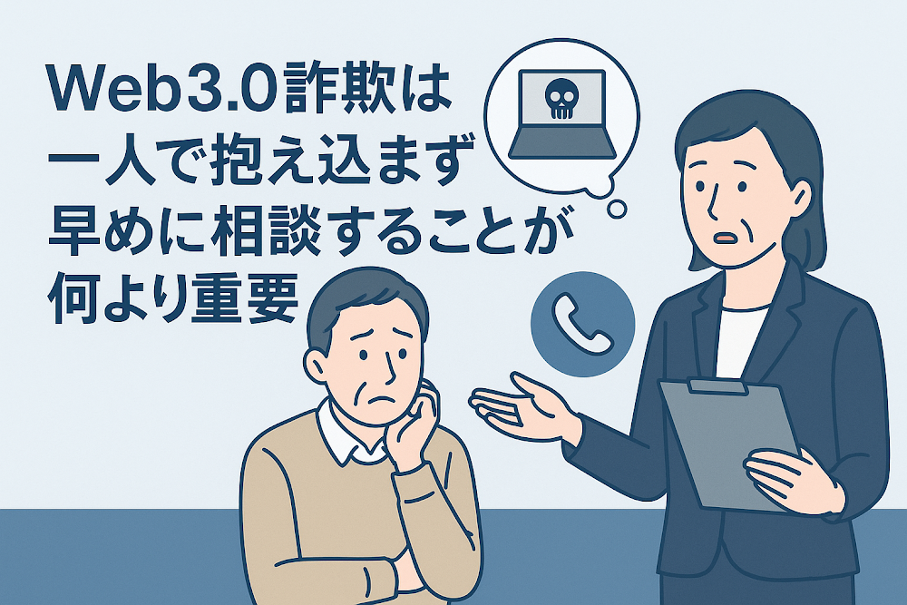 Web3.0詐欺は一人で抱え込まず早めに相談することが何より重要