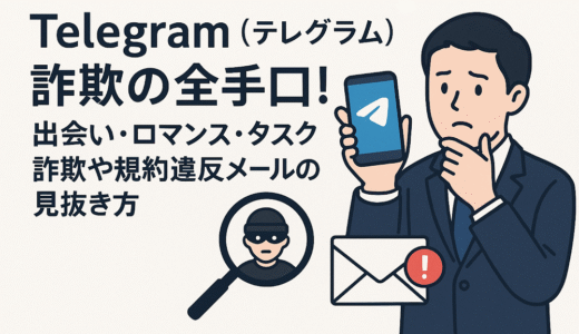 Telegram（テレグラム ）詐欺の全手口！出会い・ロマンス・タスク詐欺や規約違反メールの見抜き方