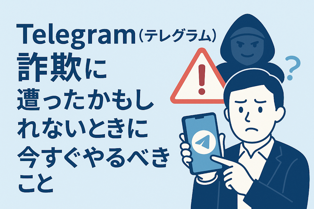 Telegram（テレグラム ）詐欺に遭ったかもしれないときに今すぐやるべきこと
