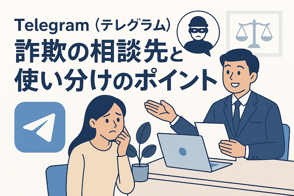 Telegram（テレグラム ）詐欺の相談先と使い分けのポイント