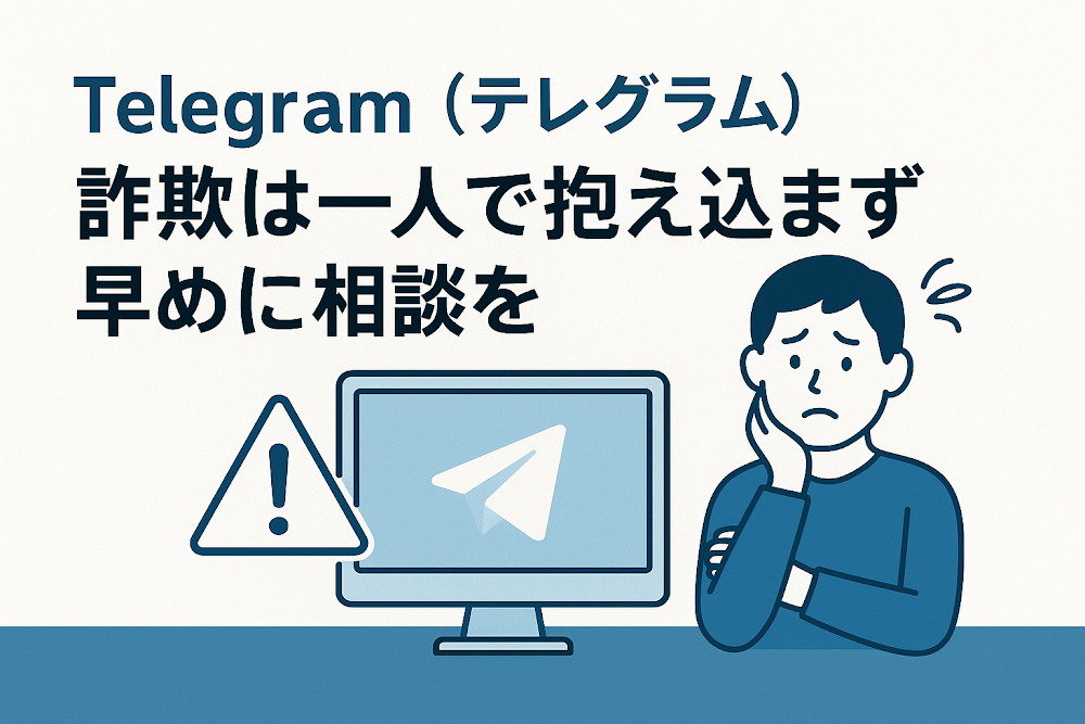 Telegram（テレグラム ）詐欺は一人で抱え込まず早めに相談を