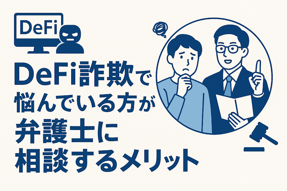 DeFi詐欺で悩んでいる方が弁護士に相談するメリット