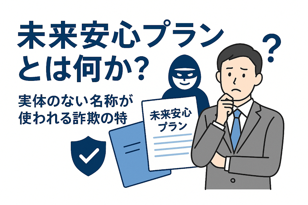 未来安心プランとは何か？実体のない名称が使われる詐欺の特徴