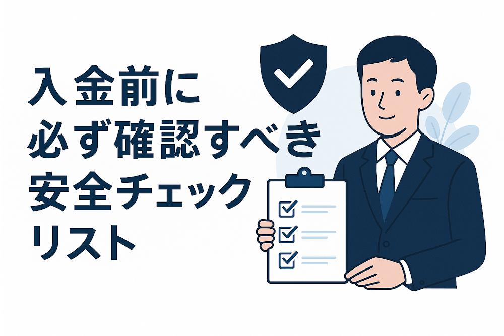 入金前に必ず確認すべき安全チェックリスト
