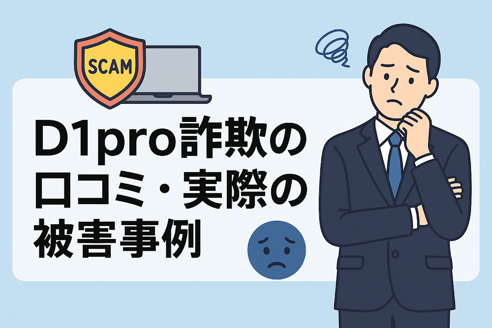 D1pro詐欺の口コミ・実際の被害事例