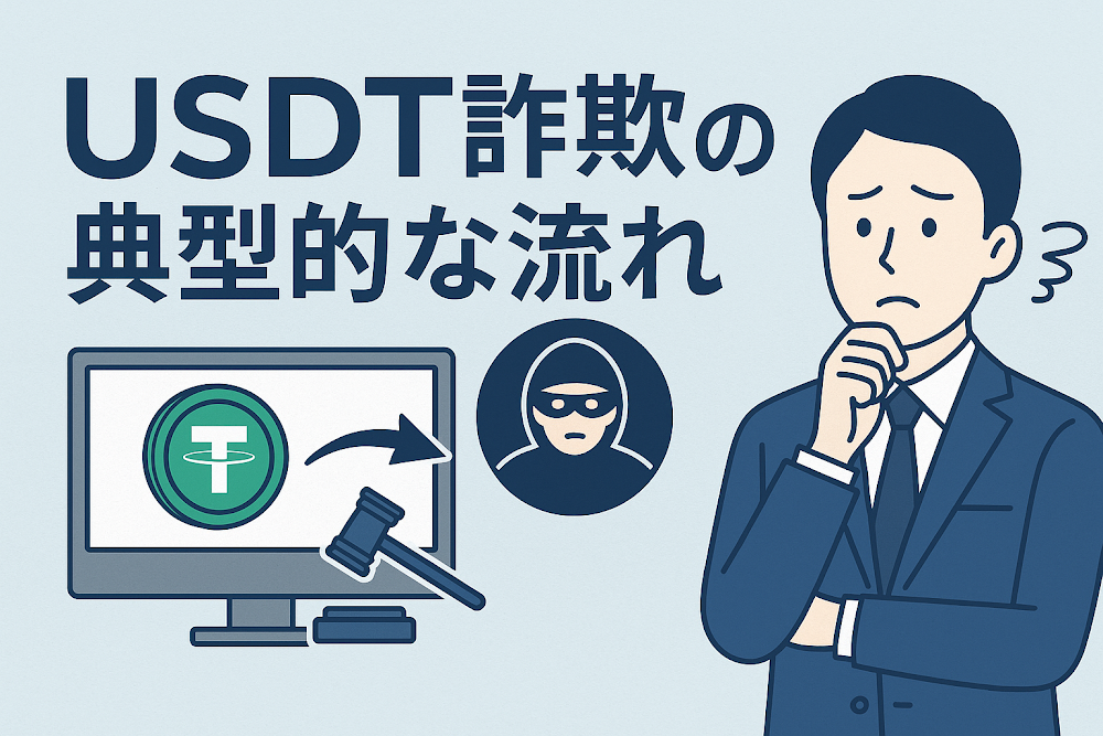 USDT詐欺の典型的な流れ