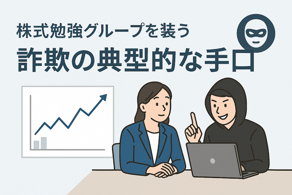 株式勉強グループを装う詐欺の典型的な手口