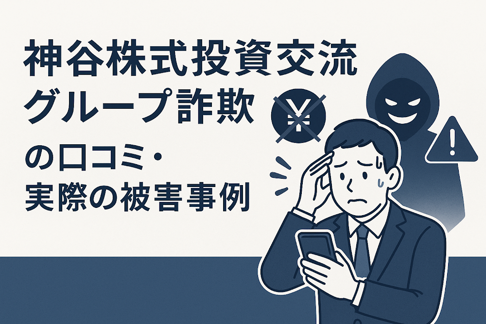 神谷株式投資交流グループ詐欺の口コミ・実際の被害事例