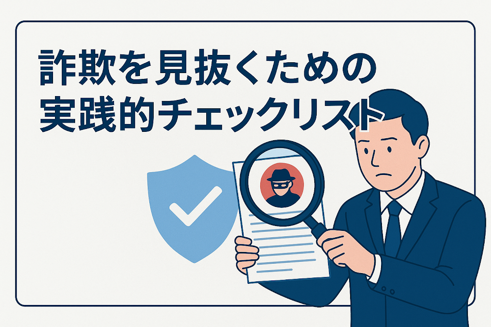 詐欺を見抜くための実践的チェックリスト