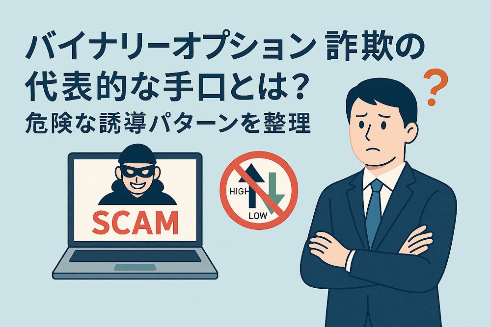 バイナリーオプション詐欺の代表的な手口とは？危険な誘導パターンを整理