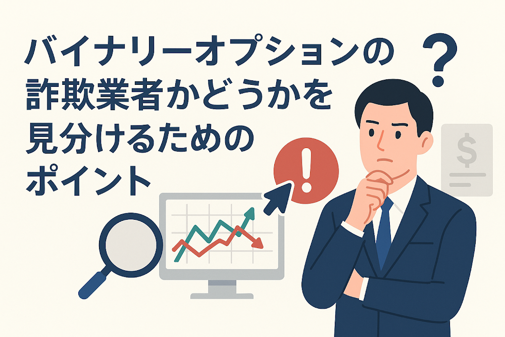 バイナリーオプションの詐欺業者かどうかを見分けるためのポイント