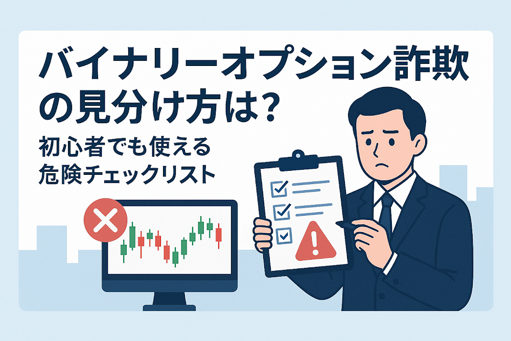 バイナリーオプション詐欺の見分け方は？初心者でも使える危険チェックリスト