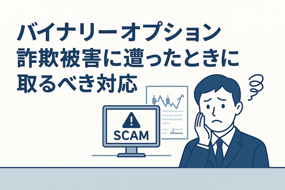 バイナリーオプション詐欺被害に遭ったときに取るべき対応
