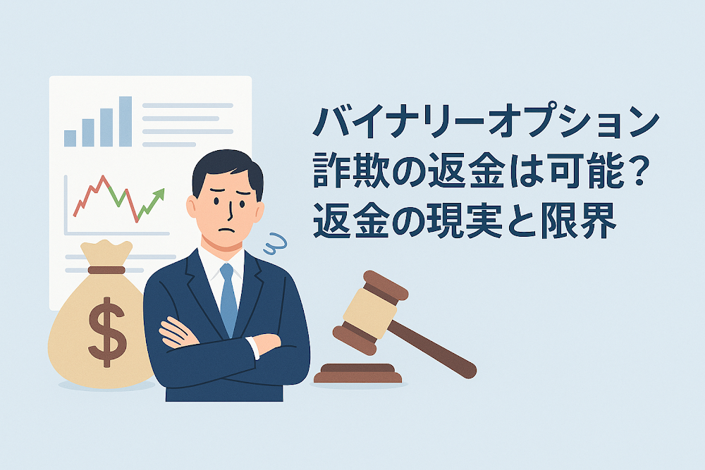 バイナリーオプション詐欺の返金は可能？返金の現実と限界