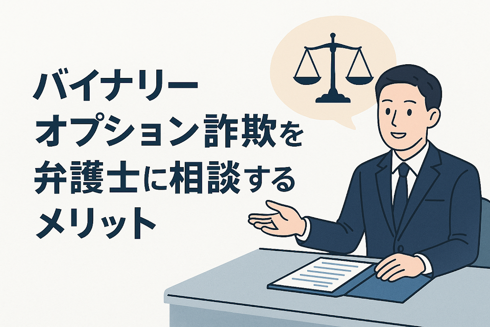 バイナリーオプション詐欺を弁護士に相談するメリット
