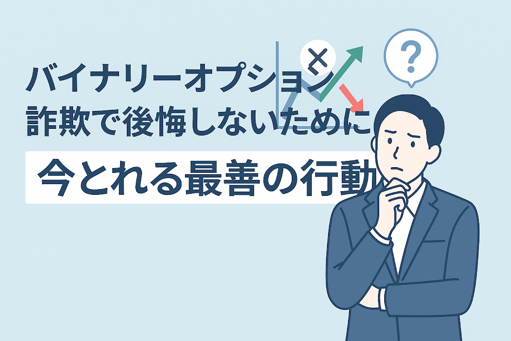 バイナリーオプション詐欺で後悔しないために、今とれる最善の行動