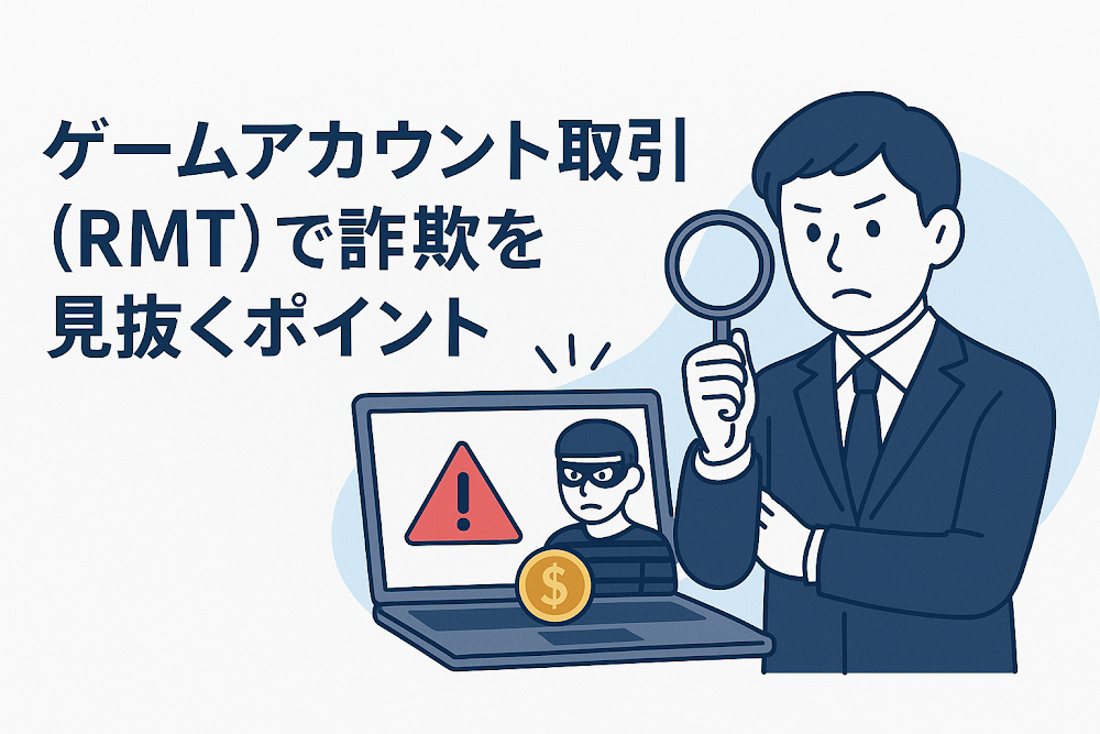 ゲームアカウント取引（RMT）で詐欺を見抜くポイント