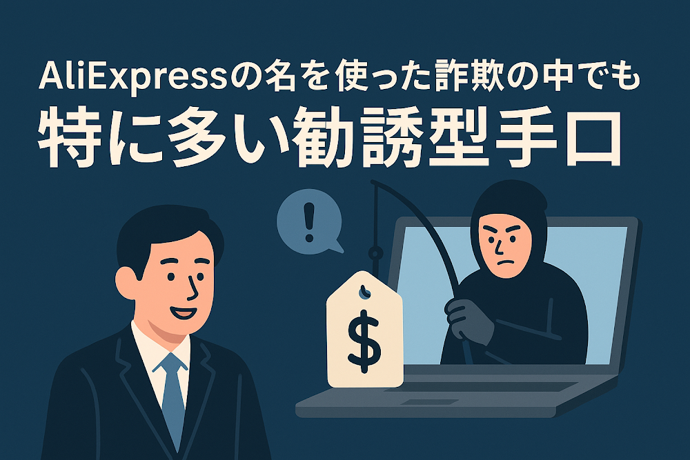 AliExpressの名を使った詐欺の中でも特に多い勧誘型手口