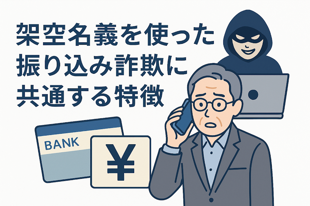 架空名義を使った振り込み詐欺に共通する特徴