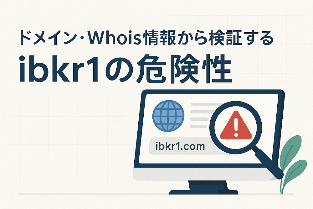 ドメイン・Whois情報から検証するibkr1の危険性