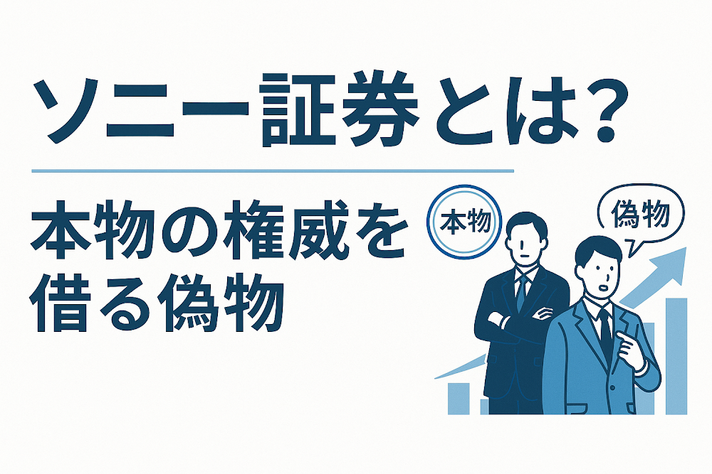 ソニー証券とは？本物の権威を借る偽物